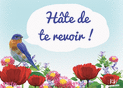 Bonjour color&eacute; avec un oiseau chantant